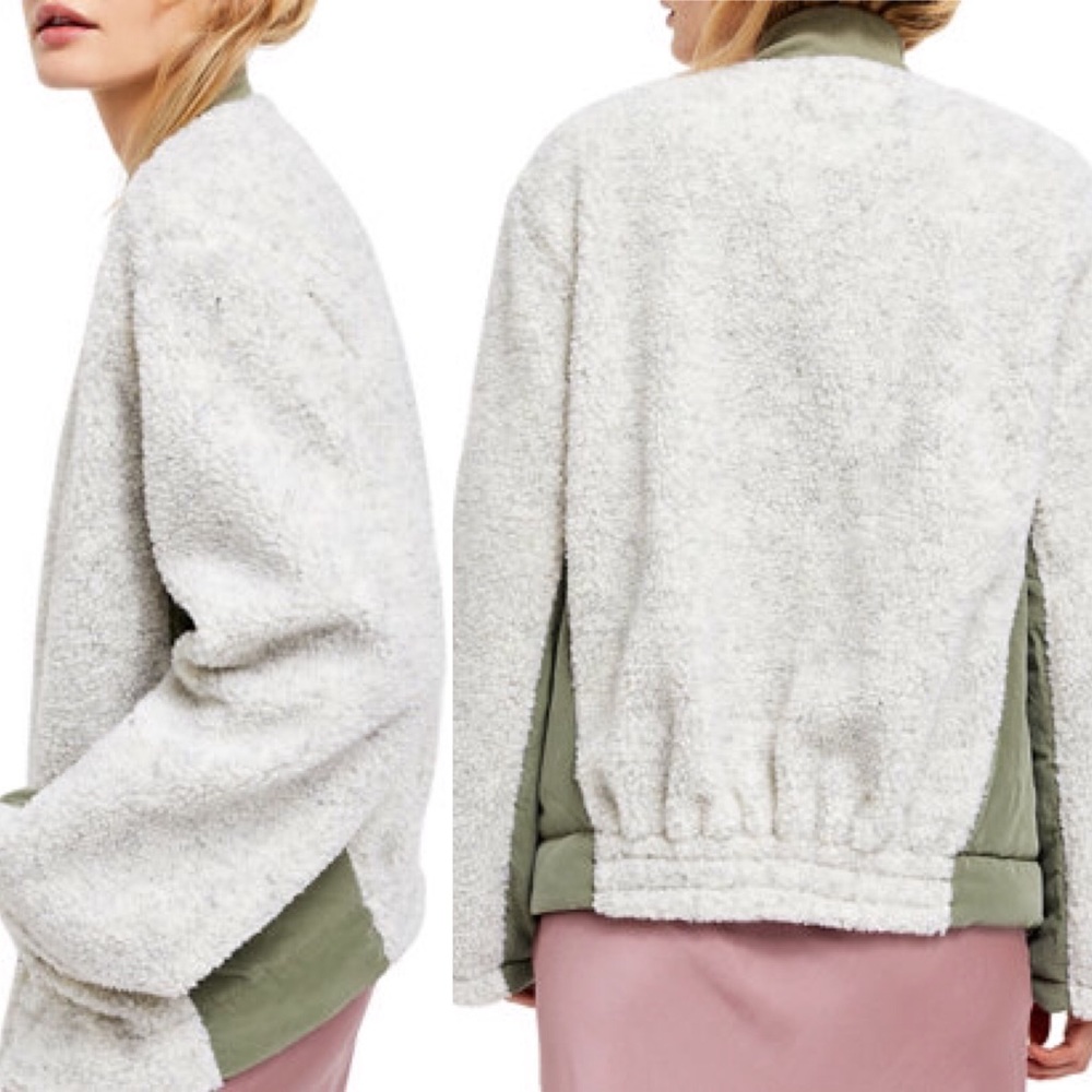 New Free People Rivington Sherpa Jacket Desert - Picture 5 of 6